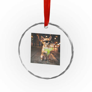 Cinco de Mayo Margarita Crystal Glass Ornament Funny Chihuahua Drinking Cocktail Mexican Fiesta Gift TS14 Print Your Wear