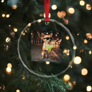 Cinco de Mayo Margarita Crystal Glass Ornament Funny Chihuahua Drinking Cocktail Mexican Fiesta Gift TS14 Print Your Wear