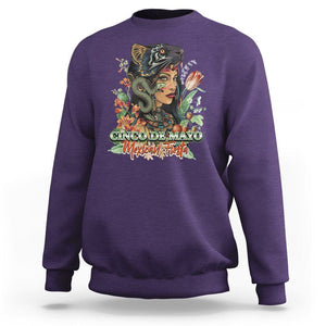 Cinco De Mayo Mexican Fiesta Aztec Sweatshirt TS09 Purple Printyourwear