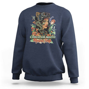 Cinco De Mayo Mexican Fiesta Aztec Sweatshirt TS09 Navy Printyourwear
