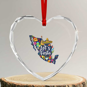Cinco De Mayo Party Mexican Map Heart Crystal Glass Ornament Lets Fiesta TS12 Transparent Glass 3'' Heart Print Your Wear