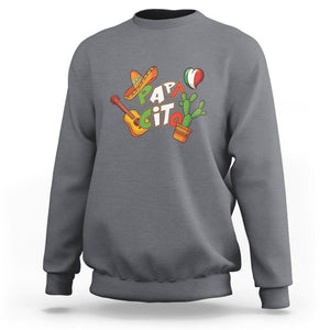 Cinco De Mayo Sweatshirt Papacito Family Matching Mexican Dad TS09 Charcoal Printyourwear