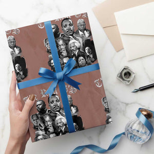Civil Rights Legends Wrapping Paper Roll The Real Gs Juneteenth Black History Month TS10 Mocha Print Your Wear