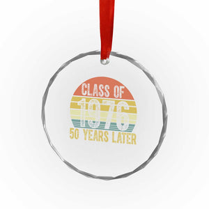 Class of 1976 50 Years Later Crystal Glass Ornament Retro Sunset Graduation Birthday 50th Milestone TS02 Print Your Wear