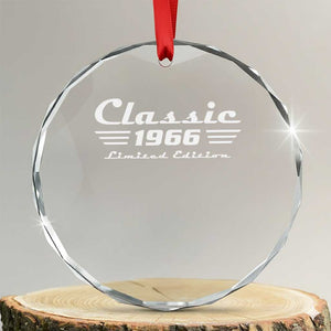 Classic 1966 Birthday Crystal Glass Ornament 60yr 60th Birthday Gift TS10 Transparent Glass 3'' Circle Print Your Wear