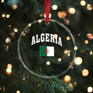 Classic Algeria Varsity Athletic Style Crystal Glass Ornament Proud Patriotic Algerian Flag TS02 Print Your Wear