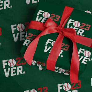 Classic Baseball Jersey Number 23 Wrapping Paper Roll Fo23ever #23 Ball Sports Fan - Print Your Wear