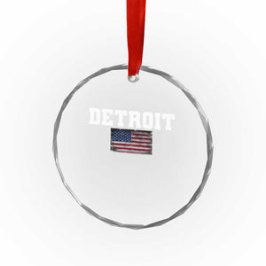 Classic LF Crystal Glass Ornament DFL Retro Varsity Vintage Sports Team Name USA Flag TS10 Print Your Wear