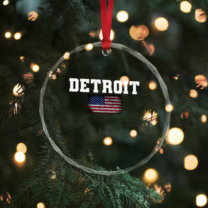 Classic LF Crystal Glass Ornament DFL Retro Varsity Vintage Sports Team Name USA Flag TS10 Print Your Wear
