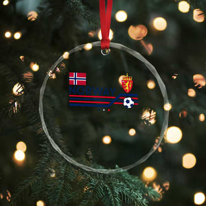 Classic Norway Football Emblem Graphic Crystal Glass Ornament Retro Norwegian Flag Coat of Arms Norge Soccer Fans TS02 Print Your Wear