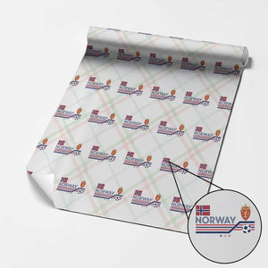 Classic Norway Football Emblem Graphic Wrapping Paper Roll Retro Norwegian Flag Coat of Arms Norge Soccer Fans TS02 Christmas Plaid Print Your Wear