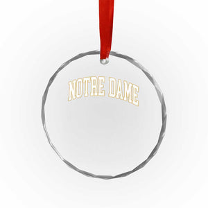 Classic Notre Dame Indiana Crystal Glass Ornament Retro Vintage Varsity Throwback Design TS02 Print Your Wear