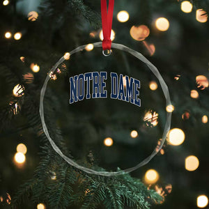 Classic Notre Dame Indiana Crystal Glass Ornament Vintage Retro Throwback Design TS02 Print Your Wear