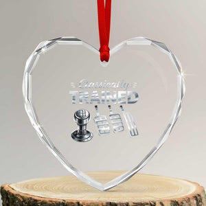 Classically Trained Heart Crystal Glass Ornament Dimmer Manual Transmission Car Humor Pedals Driving TS10 Transparent Glass 3'' Heart Print Your Wear