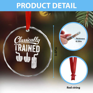 Classically Trained Manual Car Crystal Glass Ornament Pedals Driving Humor TS11 Print Your Wear