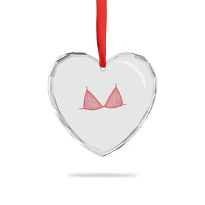 Coastal Bikini Heart Crystal Glass Ornament Girls Trip Matching Beach Weekend TS14 Print Your Wear