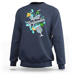 Cocktail Lover Sweatshirt Thirst Responder Funny Mixologists Bartender TS11 Navy Print Your Wear