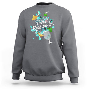 Cocktail Lover Sweatshirt Thirst Responder Funny Mixologists Bartender TS11 Charcoal Print Your Wear