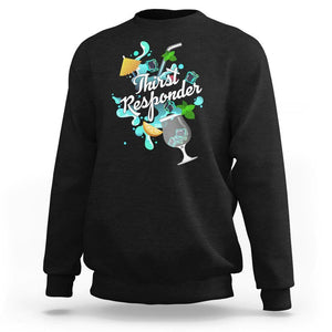 Cocktail Lover Sweatshirt Thirst Responder Funny Mixologists Bartender TS11 Black Print Your Wear