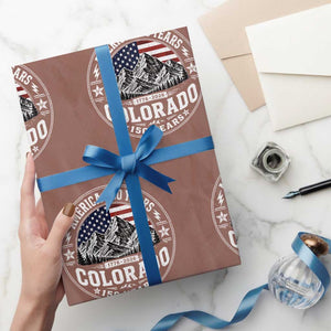 Colorado 150 America 250 Years Wrapping Paper Roll Colorado Sesquicentennial Anniversary 1876 2026