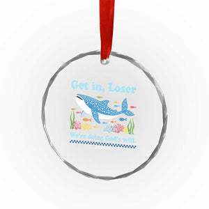 Colorful Whale Shark Christian Bible Jonah 1:17 Crystal Glass Ornament Funny Get In Loser We're Doing God's Will TS02 Print Your Wear