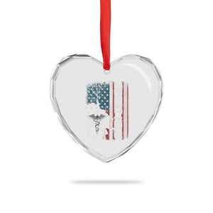 Combat Medic Soldier Heart Crystal Glass Ornament Medical Military American Flag TS11 Print Your Wear