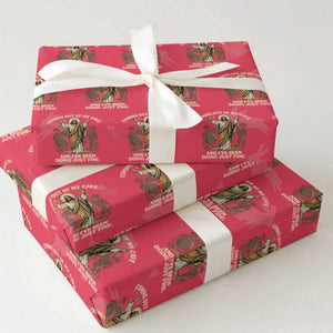 Coming Out Of My Cave Christian Easter Wrapping Paper Roll Risen Jesus Tomb Scene Inspirational Faith Message Gift TS02 Red Print Your Wear