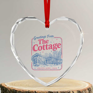 Coming To The Cottage Heart Crystal Glass Ornament LGBT Romance Hockey Fan TS10 Transparent Glass 3'' Heart Print Your Wear