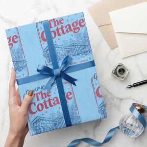 Coming To The Cottage Wrapping Paper Roll LGBT Romance Hockey Fan TS10 Light Blue Print Your Wear