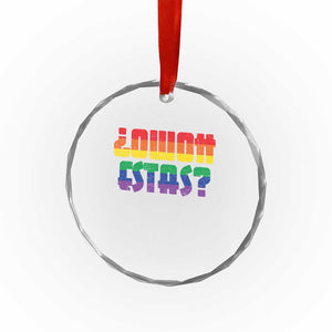 Como Estas Crystal Glass Ornament Funny Spanish LGBT Pride Latinx Retro Queer Inclusive Gift TS10 Print Your Wear