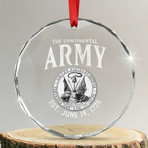 Continental Army America Independence Revolutionary War Seal Crystal Glass Ornament TS11 Transparent Glass 3'' Circle Print Your Wear