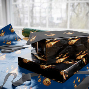 Cookie Meteor Shower Wrapping Paper Roll Funny Space Dessert