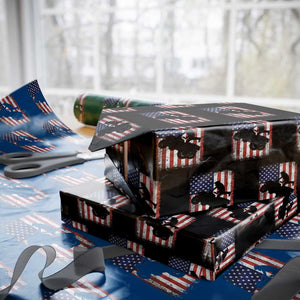 Cool ATV American Flag Wrapping Paper Roll Retro Quad 4 Wheeler ATV Riding Quadrider Off Road TS10 Black Print Your Wear