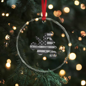 Cool ATV Crystal Glass Ornament Quad 4 Wheeler ATV Riding American Flag TS10 Print Your Wear