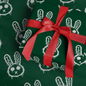 Cool Bunny Ice Out Wrapping Paper Roll Graffiti Style Rabbit FDT Anti Immigration Enforcement TS10 Green Print Your Wear