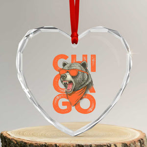 Cool Chicago Pride Br Graphic Heart Crystal Glass Ornament TS02 Transparent Glass 3'' Heart Print Your Wear