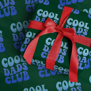 Cool Dads Club Blue Typography Wrapping Paper Roll Fathers Day Gift TS12 Green Print Your Wear