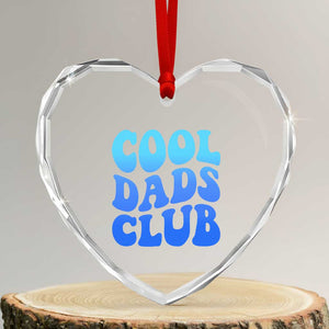 Cool Dads Club Blue Typography Heart Crystal Glass Ornament Fathers Day Gift TS12 Transparent Glass 3'' Heart Print Your Wear