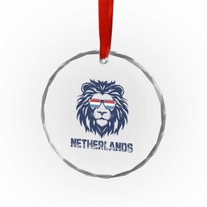 Cool Dutch Lion With Sunglasses Crystal Glass Ornament Netherlands Pride Gift
