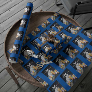 Cool Easter Bunny Drinking Iced Coffee Graphic Wrapping Paper Roll Funny Sunglasses Rabbit Spring Aesthetic TS02 Blue Print Your Wear