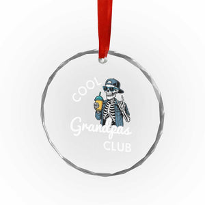 Cool Grandpas Club Crystal Glass Ornament Fathers Day Best Grandpa Skeleton TS10 Print Your Wear