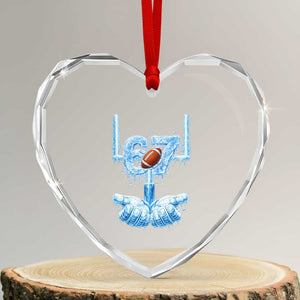 Cool Ice Effect 67 Meme Heart Crystal Glass Ornament Funny American Football TS12 Transparent Glass 3'' Heart Print Your Wear