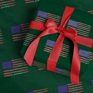 Cool Moms Don't Trust the Government Wrapping Paper Roll Patrioctic Mama Anti Government TS14 Green Print Your Wear