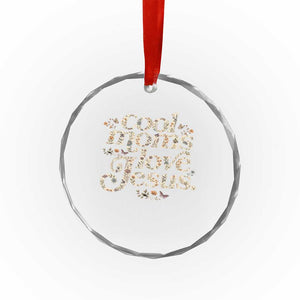 Cool Moms Love Jesus Crystal Glass Ornament Vintage Floral Boho Wildflower Christian Mama Mothers Day TS10 Print Your Wear