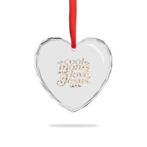 Cool Moms Love Jesus Heart Crystal Glass Ornament Vintage Floral Boho Wildflower Christian Mama Mothers Day TS10 Print Your Wear