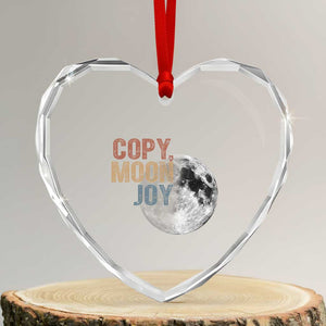 Copy Moon Joy Heart Crystal Glass Ornament Funny Lunar Quote Graphic TS14 Transparent Glass 3'' Heart Print Your Wear