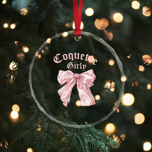 Coquette Girly Crystal Glass Ornament Pink Bow TS02 Print Your Wear