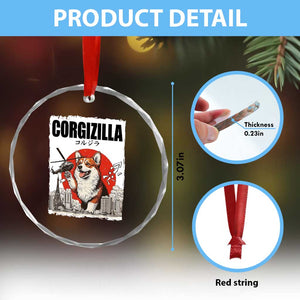 Corgizilla Giant Crystal Glass Ornament Funny Corgi Monster Roaring Tokyo Japan TS12 Print Your Wear