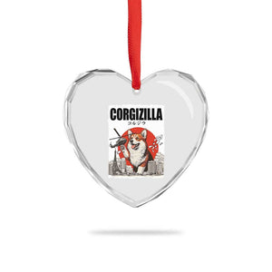 Corgizilla Giant Heart Crystal Glass Ornament Funny Corgi Monster Roaring Tokyo Japan TS12 Print Your Wear