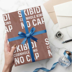 Cornhole King Wrapping Paper Roll No Cap Funny Bean Bag Toss Game TS10 Mocha Print Your Wear